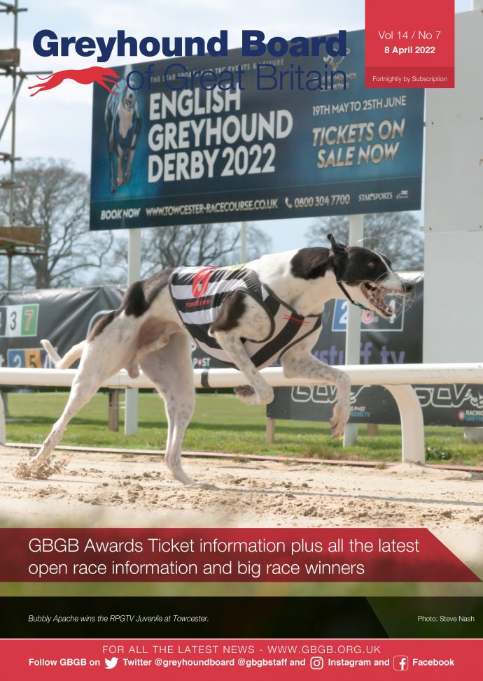 Calendar 8 April 2022 Vol 14 No 7 Greyhound Board of Great Britain