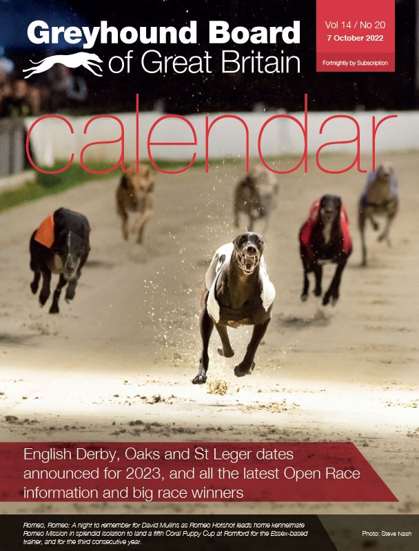 Calendar 7 October 2022 Vol 14 No 20 Greyhound Board of Great Britain